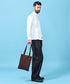 MR.OLIVE E.O.I / WATERPROOF WASHABLE LEATHER FLAT TOTE BAG(MEDIUM) ミスターオリーブ/ウォータープルーフウォッシャブルレザー/フラットトートバッグ(MEDIUM)